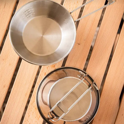 Outdoor Foldable Camping Bowl - Portable 304 Stainless Steel