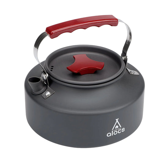 ALOCS 1L Portable Camping Kettle - Red
